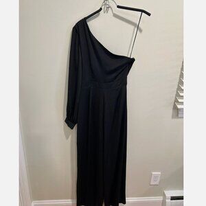 Women's Express One Shoulder Wide Leg Jumpsuit Size 4, Black NWOT